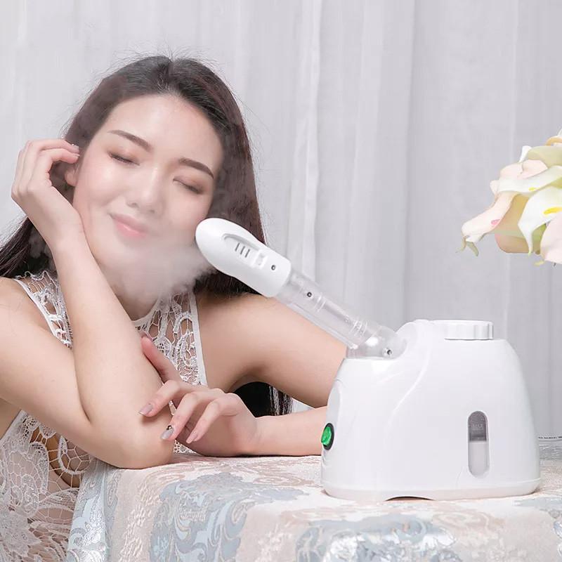 350W Ozon Ansiktsdamper Varm Damp Luftfukter Ansikts Dyprensende Vaporisator Salong Hjemmespa Hudpleie Blekende Spray