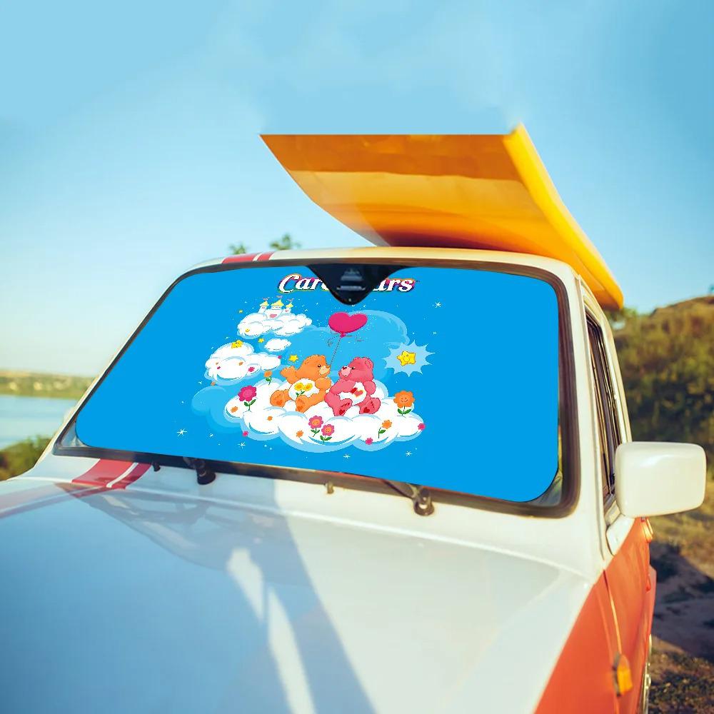 Cartoon Car Sunshade: Windshield Sun Protection & Heat Insulation
