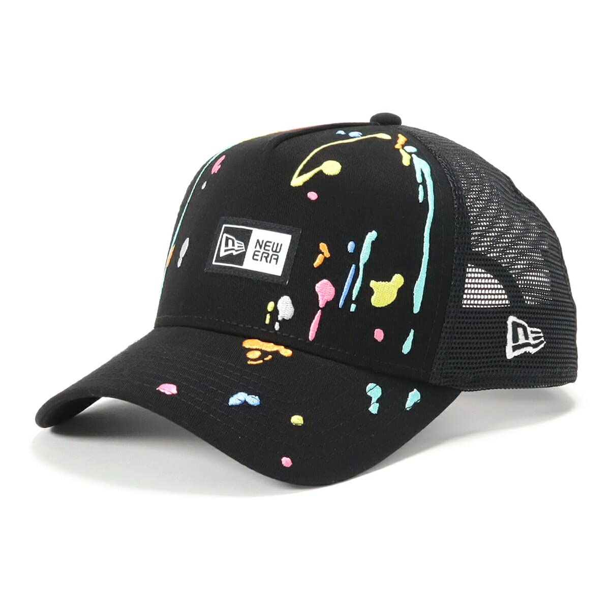 

[New Era] Golf Cap Splash Black FREE Golf 9Forty A-Frame Trucker Splash Embroidery Box Logo Patch