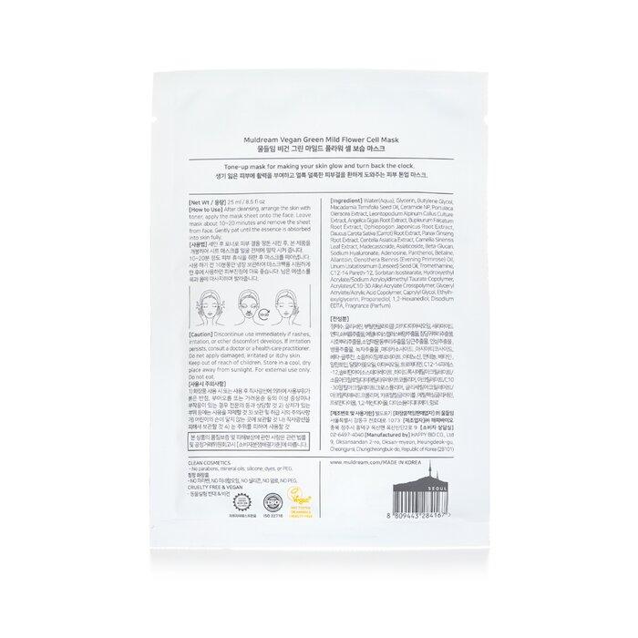 MULDREAM Vegan Green Mild Flower Cell Mask