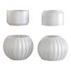 Striped Bell Shape Storage Jar Mold for Crafting Unique Candle Holders and Storage Boxes Perfect for Home Decors