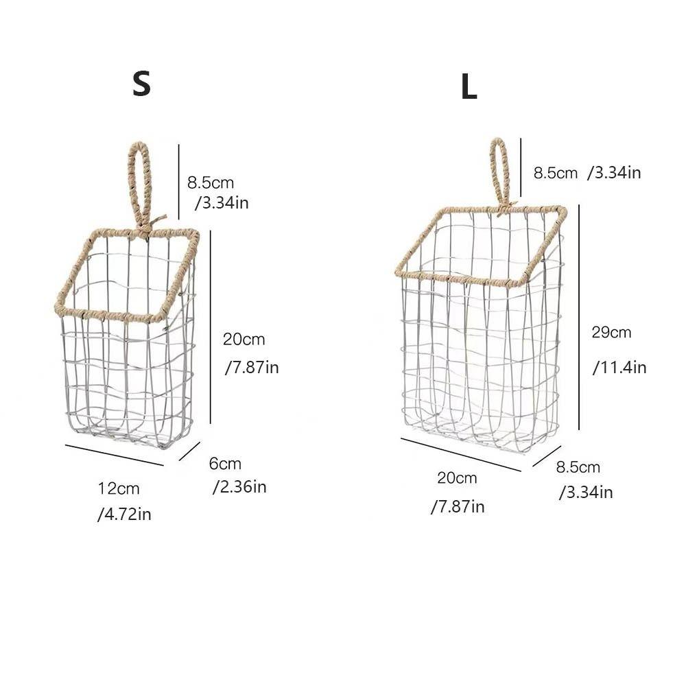 Nordic Kitchen Wall Organizer Metal Cabinet Storage Basket Small Stuff Snacks Support