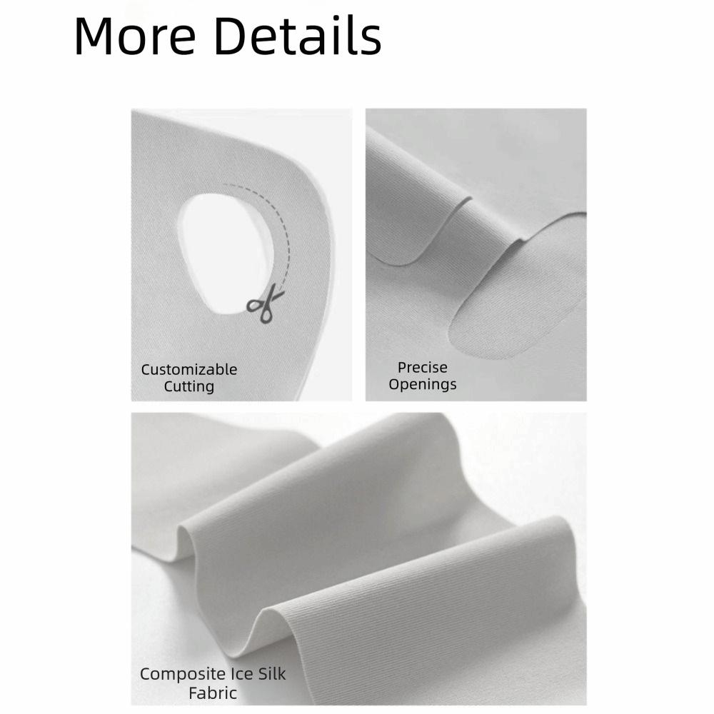 Adjustable Summer Ice Silk Mask Thin Sunshade Face Cover UV Protection Breathable Sunscreen Mask Riding