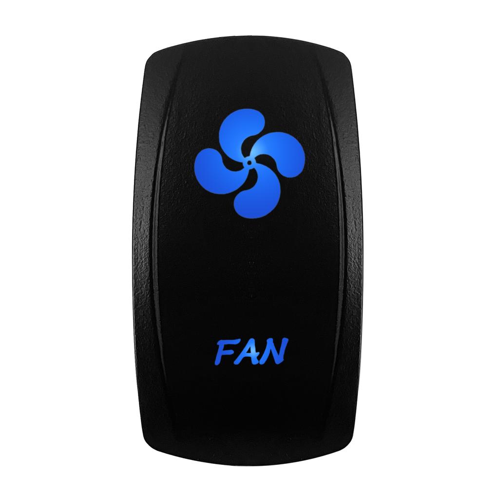 12V/24V Blue LED Rocker Switch Spot/Fog/Side Lights/Power/Inverter/Fan Toggle Waterproof On-Off | On-Off-On Switch Switches4