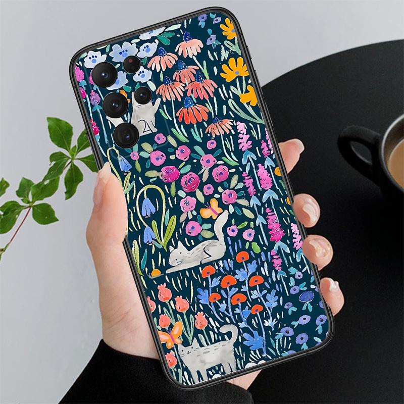 Phone Case For Samsung A17 A55 A16 A56 A35 A15 A53 A54 A33 A34 A25 A05S A52 A52S A07 A26 A06 Cute Cat