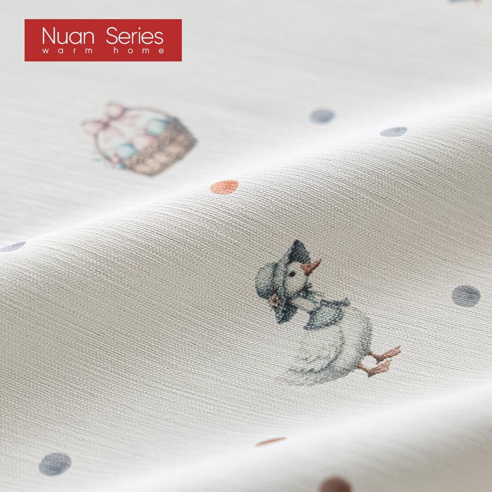 1PC Nuan Series Cartoon Duck Polka Dot Blackout Curtains, Cute Children's Room Thick Curtains for Bedroom Living Room Home Decor