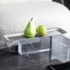 Bubble Crystal Base Metal Tray, Rectangular Stainless Steel Fruit Tray, Cake Rack, Living Room Decoration, Desktop Storage Tray