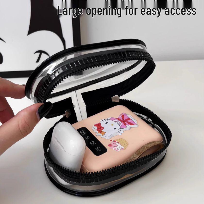 Transparent Portable Cable & Earphone Storage Box with Cord Organizer