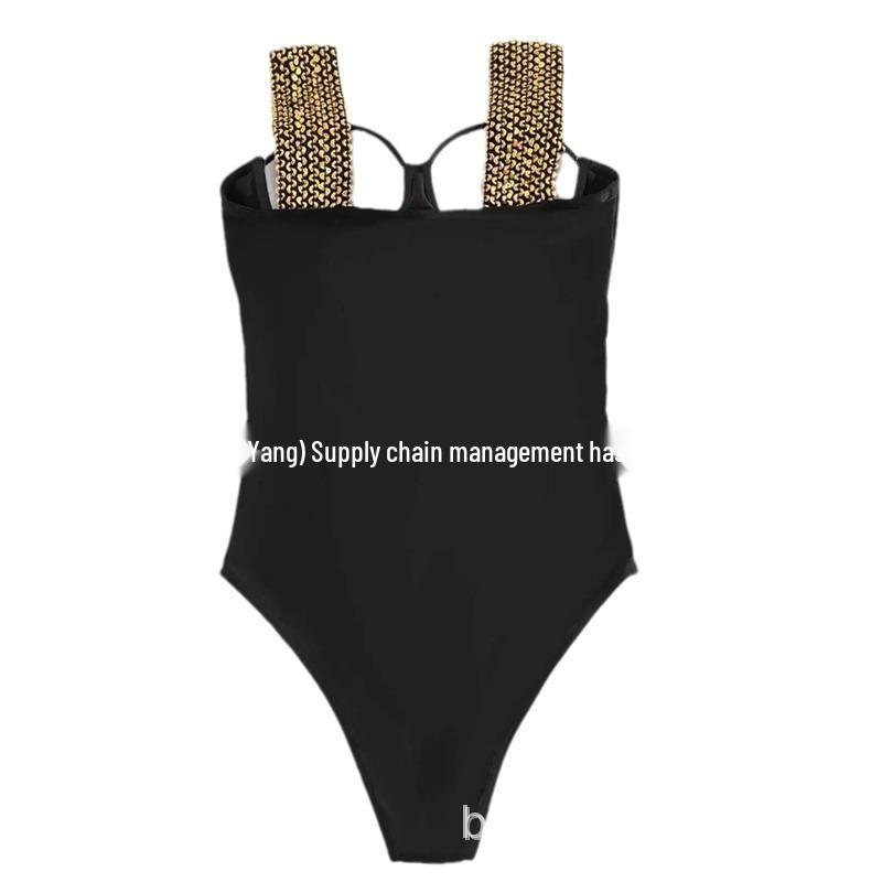 European & American Women's Slimming One-Piece Bikini with Steel Support & Stylish Stitching