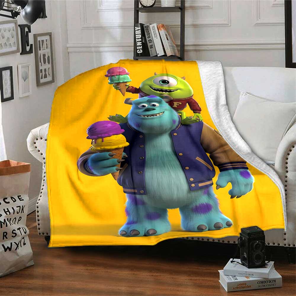 Monsters University Adventure Gift Blanket Soft Warm Cozy Great Picnics Four Seasons Multipurpose Digital Print Unique Gift for Family Camping Y7
