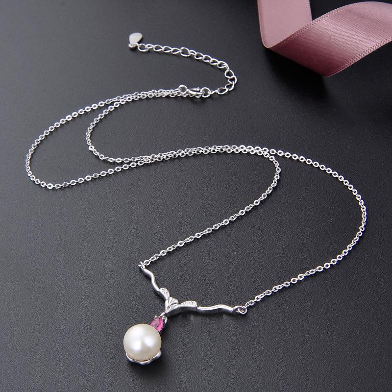Lindon 925 Sterling Silver Classic Women Necklace Pendant Zircon Fashion Gift