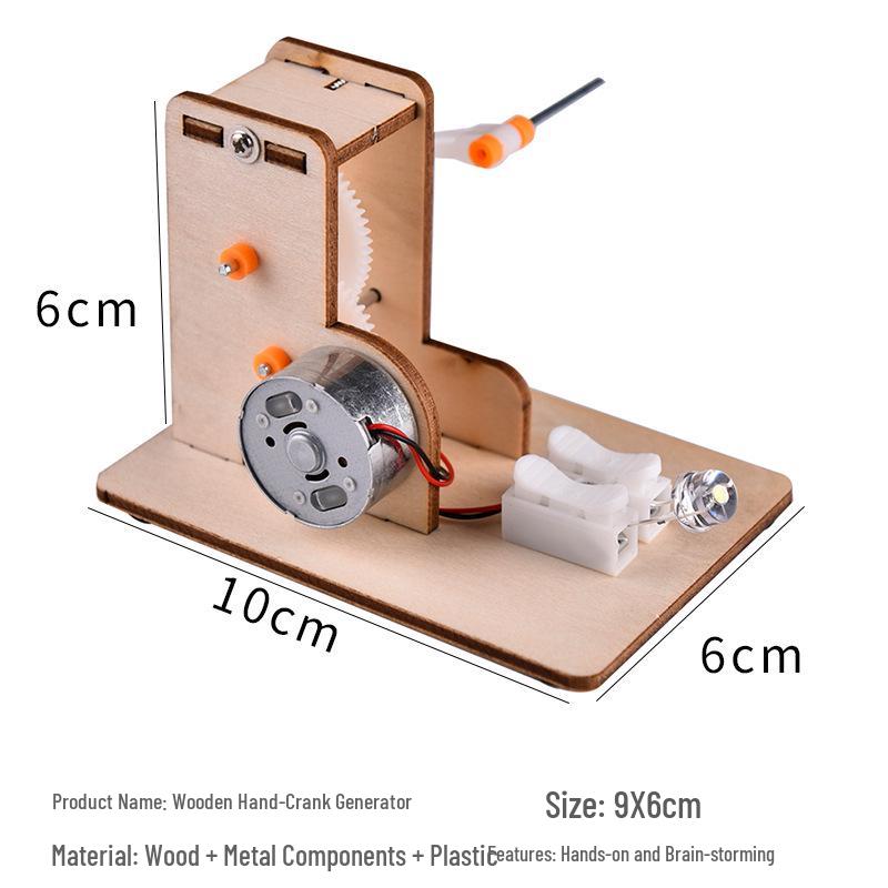 DIY Hand-Crank Generator Kit for Primary School Science Experiments