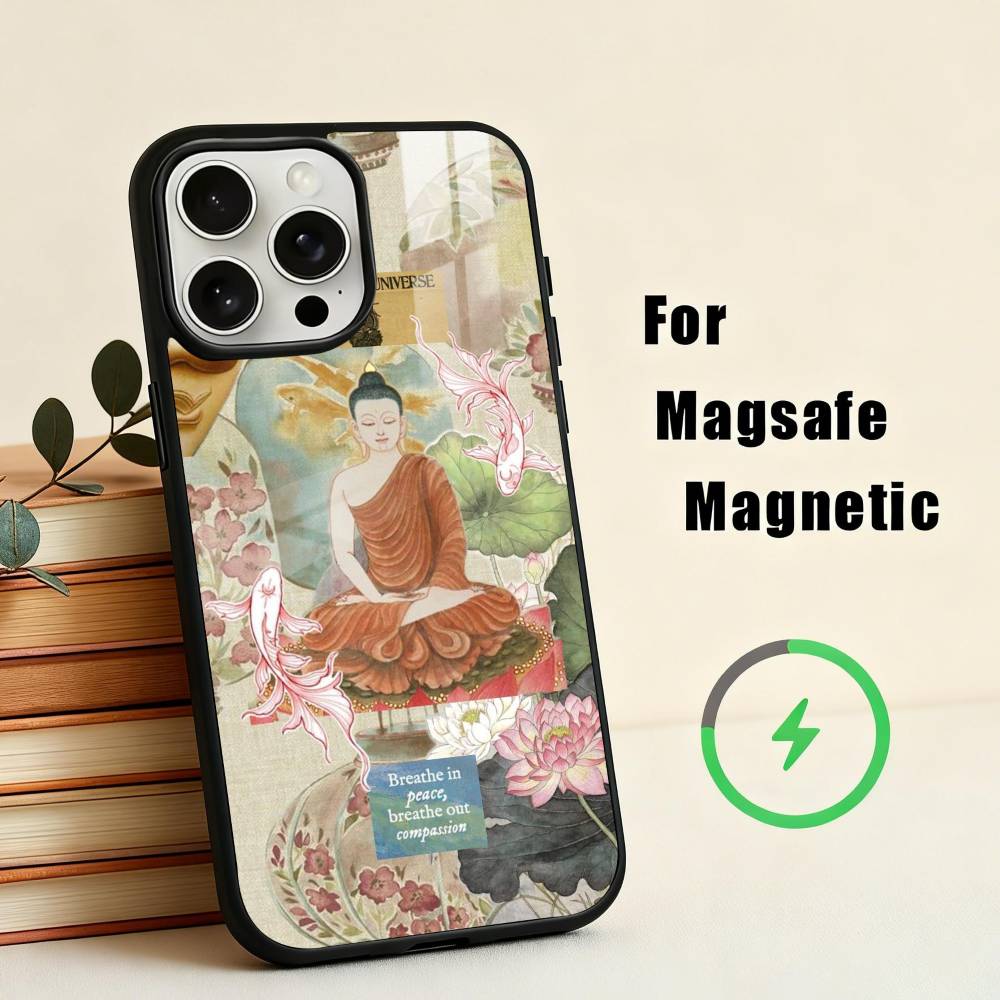 The B-Buddha Art  Phone Case For iPhone17,16,15,14,13,12,11 Plus,For Magnetic Wireless Charge Cover