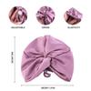 Reine Seide Turban-Hauben für Damen Satin Schlafhaube Hut Doppellagig Gedrehter Haarwickel Verstellbarer Seiden-Kopfwickel Haube