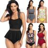 German Women's Split Swimsuit with Tummy Control Bikini Swimwear