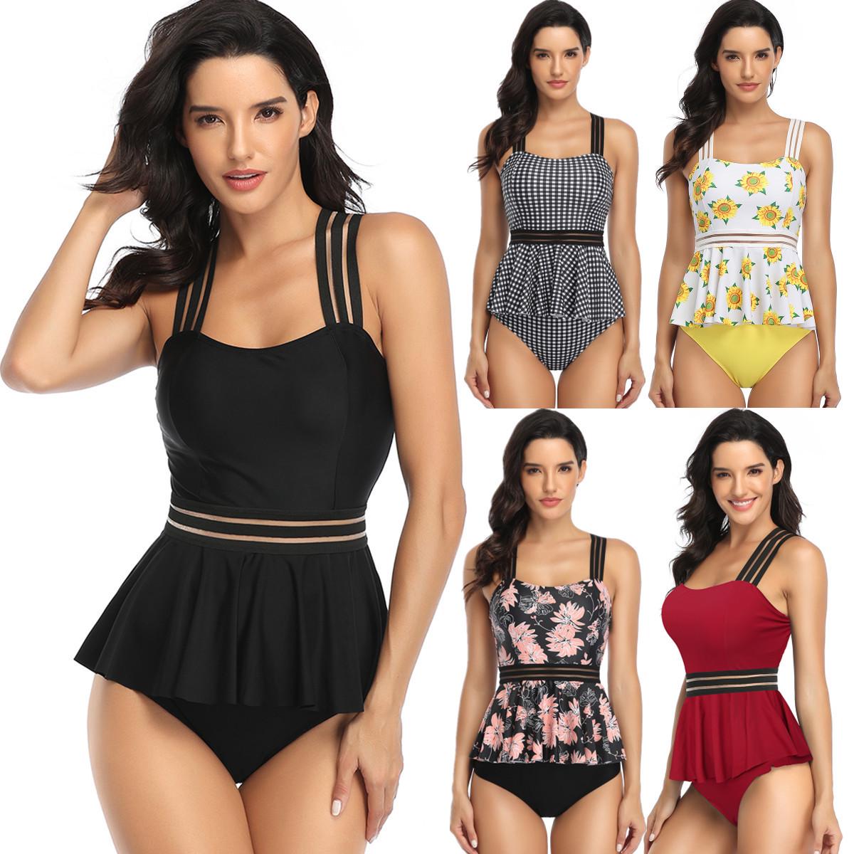 

German Women s Split Swimsuit with Tummy Control Bikini Swimwear XL