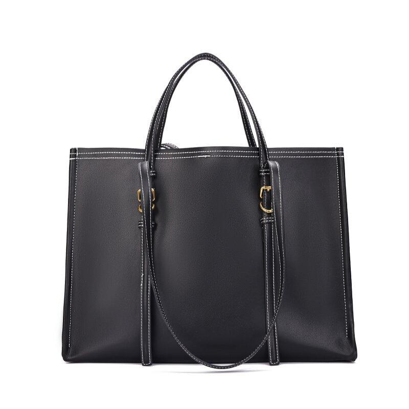 

NEW Brand Designer Leather High-end Feel Retro Shoulder Bag Versatile Women Crossbody Super Popular Handbag big Bag чёрный