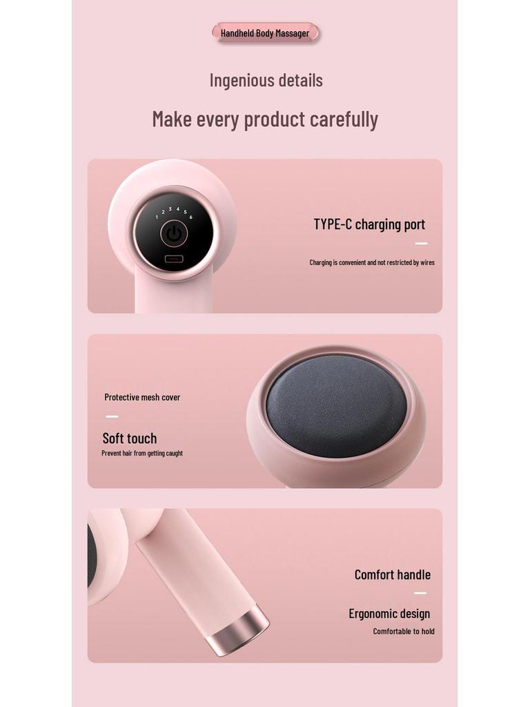 Wireless Portable Massager for Neck, Waist & Shoulders - Handheld Kneading Device