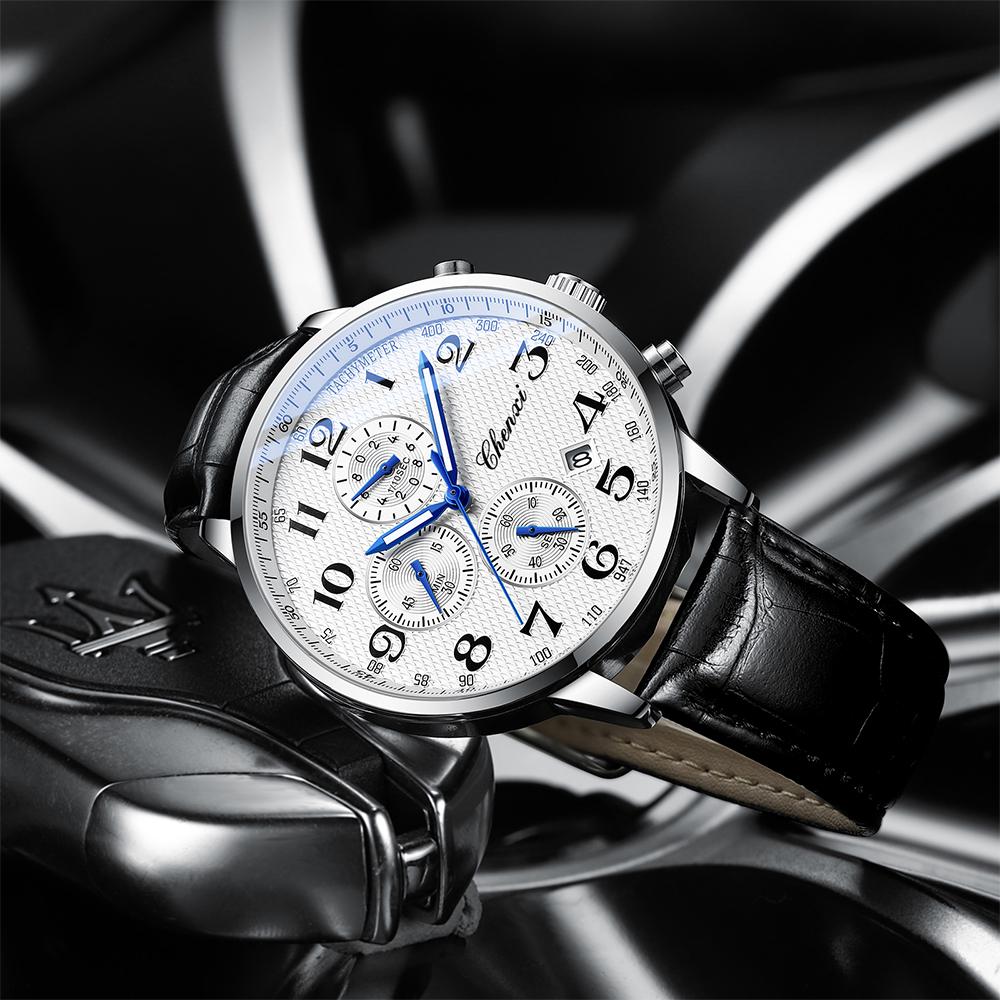 CHENXI Business Watches For Men Multi-functional Fashion Quartz Man Watch Calendar Luminous Chronograph Men's Wristwatches