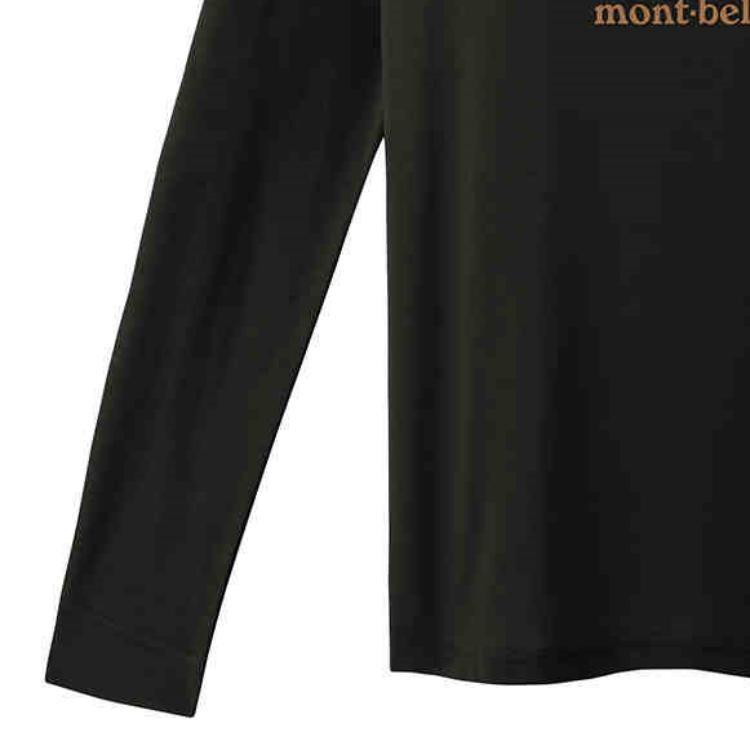 MONTBELL Hiking Outing Camping Crew Neck Travel Quick Dry Breathable Long Sleeve T-Shirt Women's Black