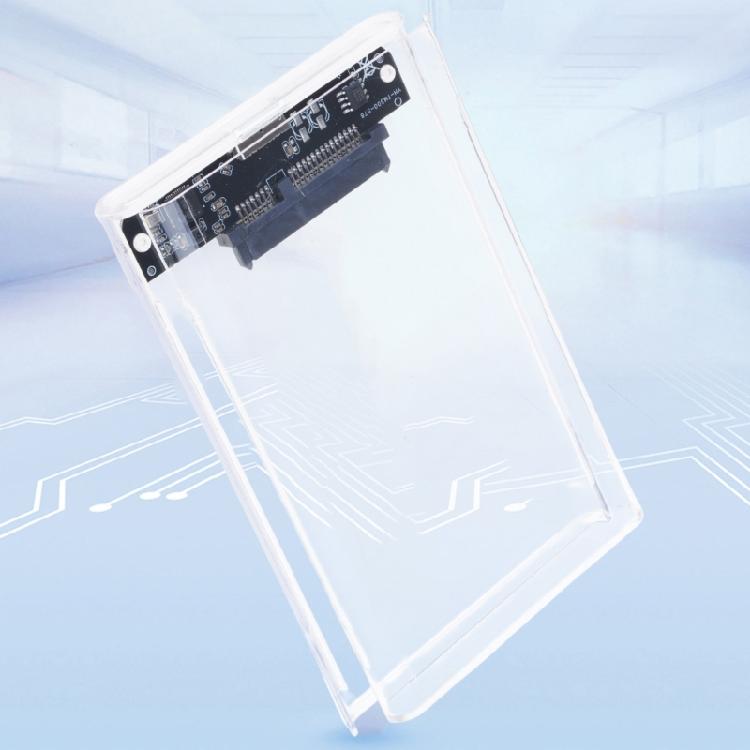 Clear USB3.0 2.5inch Hard Drive Enclosure Case Box for Home Office PC Laptop Hard Disk Housing