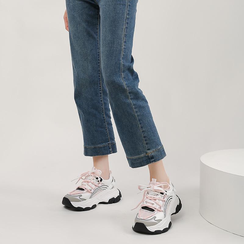 Mesh dad shoes women's new casual outdoor sports shoes lightweight shoes contrasting colors breathable casual thick-soled versatile mesh shoes