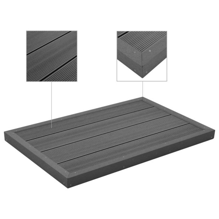 VidaXL Floor Element for Solar Shower/pool Ladder WPC 45016