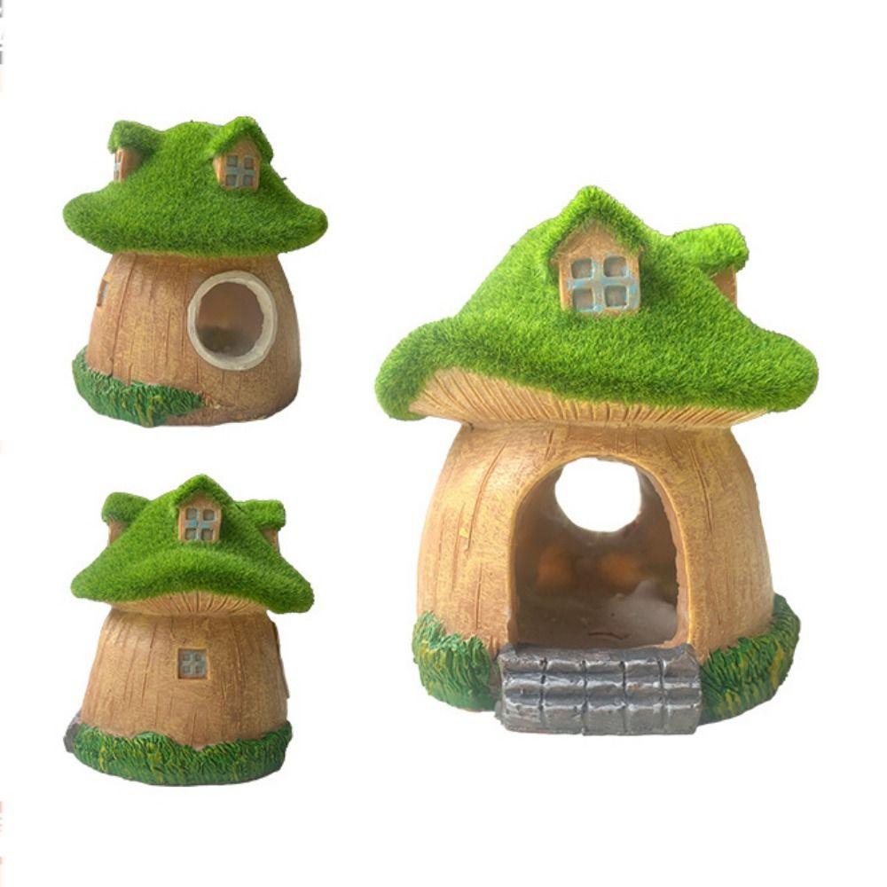Simulation Fish Mushroom Shelter Decorative Shrimp Hideout Aquarium Mushroom House Aquarium