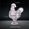 Fulevinci European Style Rooster Glass Candy Jar