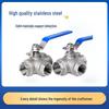 304 Stainless Steel T-type/L-type Manual Internal Thread Ball Valve, Tee Design, 4 Points/6 Points (DN15)