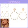 Fashionable Alloy Hoop Earrings For Women Trendy Geometric Statement Jewelry