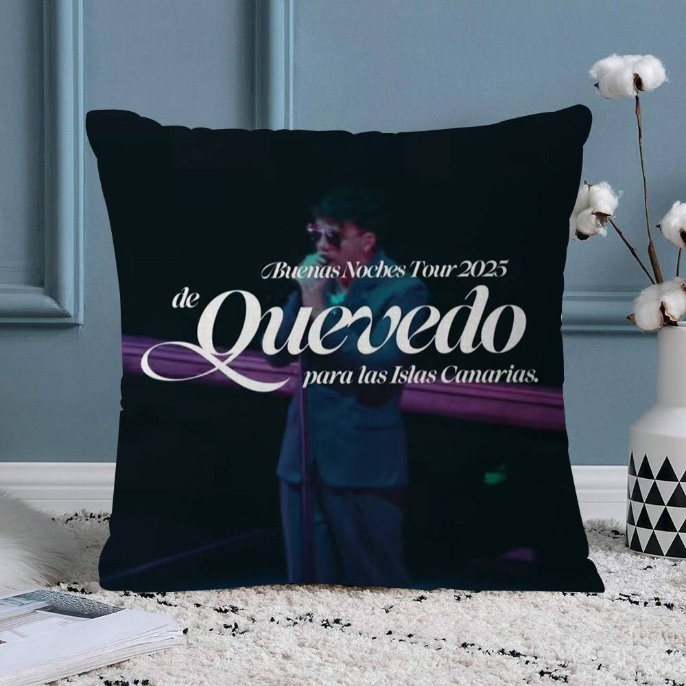 

PC New Album Buenas Noches Quevedo Cushion Cover Inches Farmhouse Decor Home Throw Pillow Covers for Couch Decorations 30x30 cm