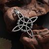 Trendy Witchcraft Witch Knot Necklace Celtic Irish Protection Knot Pendant Men Women Trending Amulets Jewelry Gifts