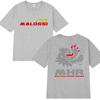 2025 New in Malossi Theme Double Sided printed short sleeve T-shirts Men Women harajuku Oversized  T shirt Unisex Cotton Tops