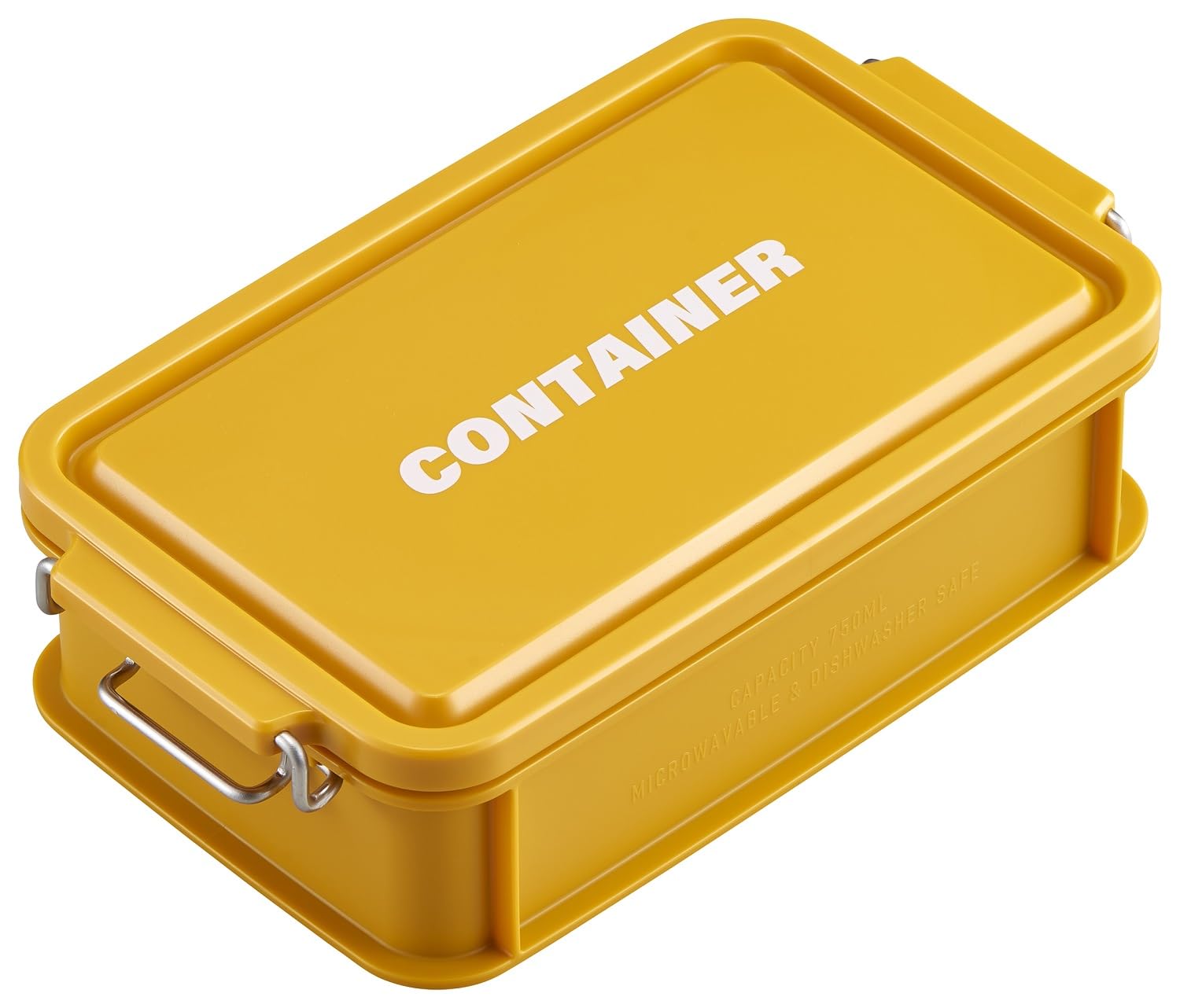 

OSK CONTAINER Bento with Made in Dishwasher and Microwave Stain Locking and Suitable for Small and Students Box, 750ml, Yellow, Dividers, Japan, Safe,