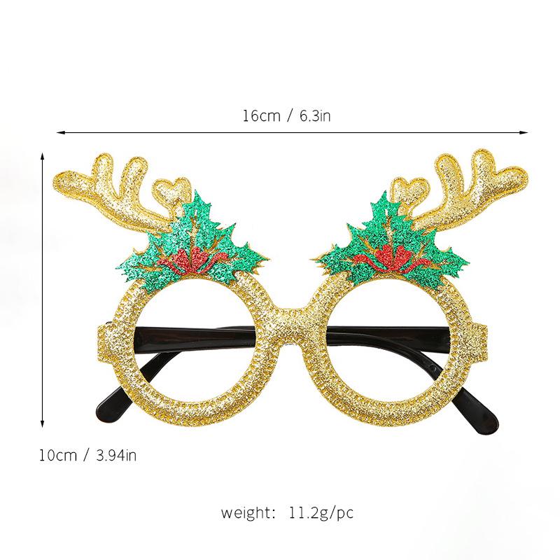 Cartoon Christmas Glasses - Festive Dress-Up Props for Kids & Adults