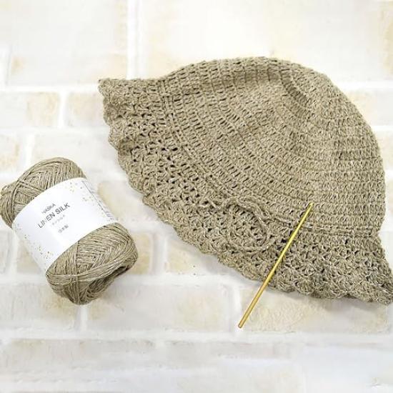 NASKA Hand Knitted Yarn Linen Silk Medium Fine Type Purple Linen Silk 40g 172m Set of 5 Balls COL.402 0.54 46% Approx.