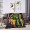Invader Zim oil Blanket  Warm Soft Novelty Plush Throw Blanket For Home Decor Travel Office Flannel Bedspread Bed Cover