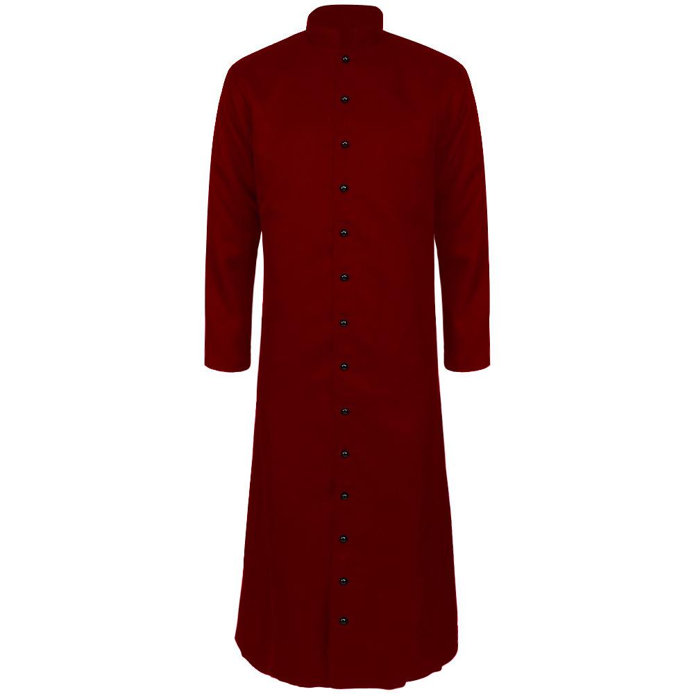 Robe Uomo Roba da Chiesa Coro Ministro Clero Pulpito Liturgico Uomini Supporto Liturgico Collo Alto Monopetto Ministro Coro