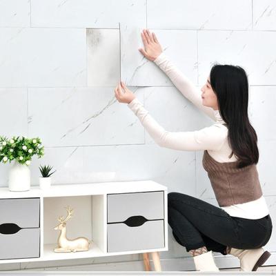 Backsplash Duvar Karosu Sticker Taklit Mermer PVC Modern Panel Duvar Kağıdı