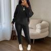 Fashion Casual Knitted Suit Trousers Suit Women's Sweater Suit Plus Size