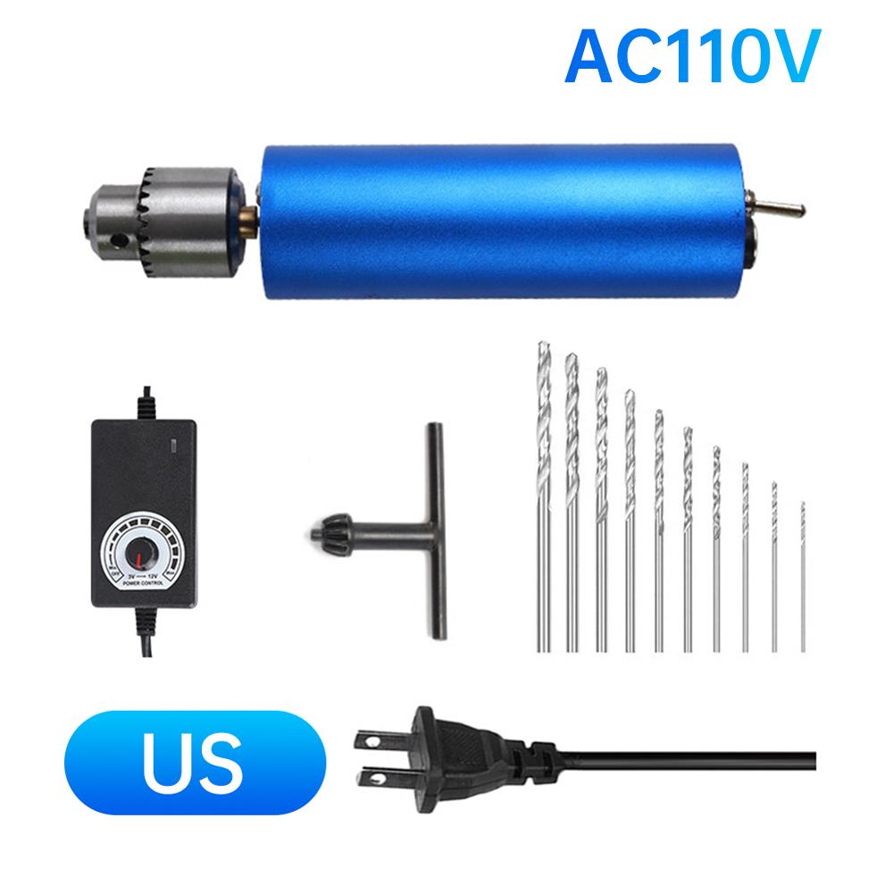 

220V/110V 12000rpm Stepless Speed-adjustable Handheld Mini Metal Electric Grinder Multifunct Polishing Engraving Electric Drill