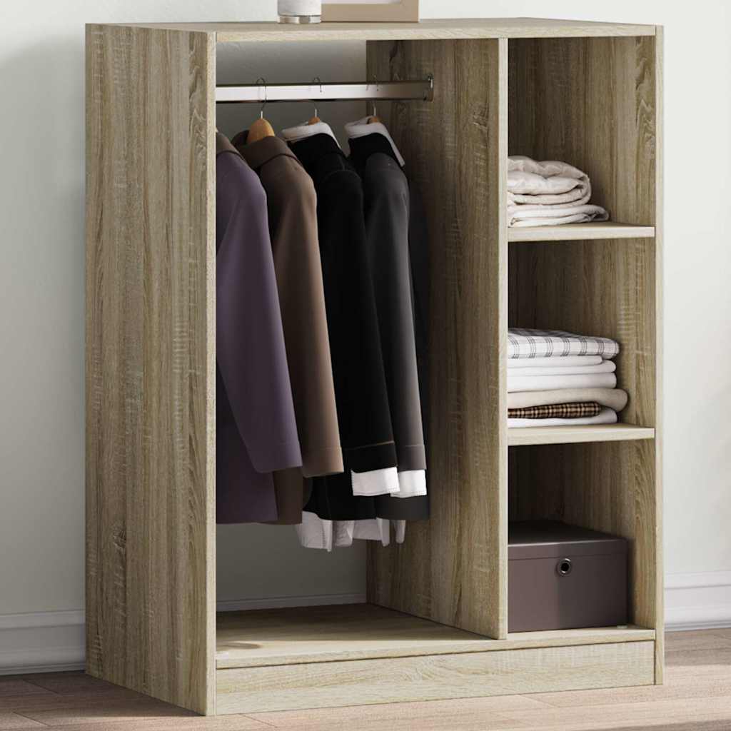 vidaXL Kleiderschrank Sonoma-Eiche 77x48x102 cm Holzwerkstoff braun