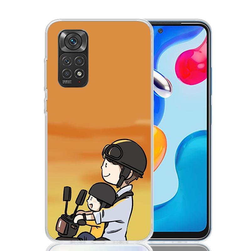 

Dad And Baby Girl Boy Phone Case For Xiaomi Redmi Note 15 14 13 12S 12 Pro Plus 11S 11E 11 11T 10S 10 Art Soft Pattern Cover Red Redmi Note 11 Pro 4G