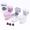 Detailed Dollhouses Bathroom Toilet Simulation Accessory With Sound Feature Ideal For 1/12 Scale Miniature Furniture