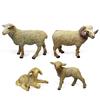 Farm Animal Pvc Sheep Model Kit With Static Lamb And Ewe For Diorama And Hobby Use
