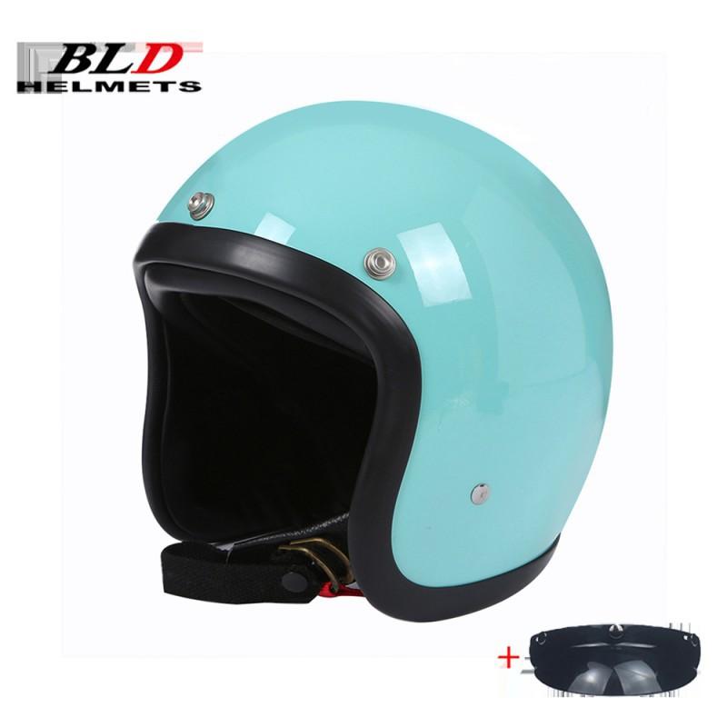 BLD Electric Motorcycle Helmet Lightweight Unisex Retro Cruise