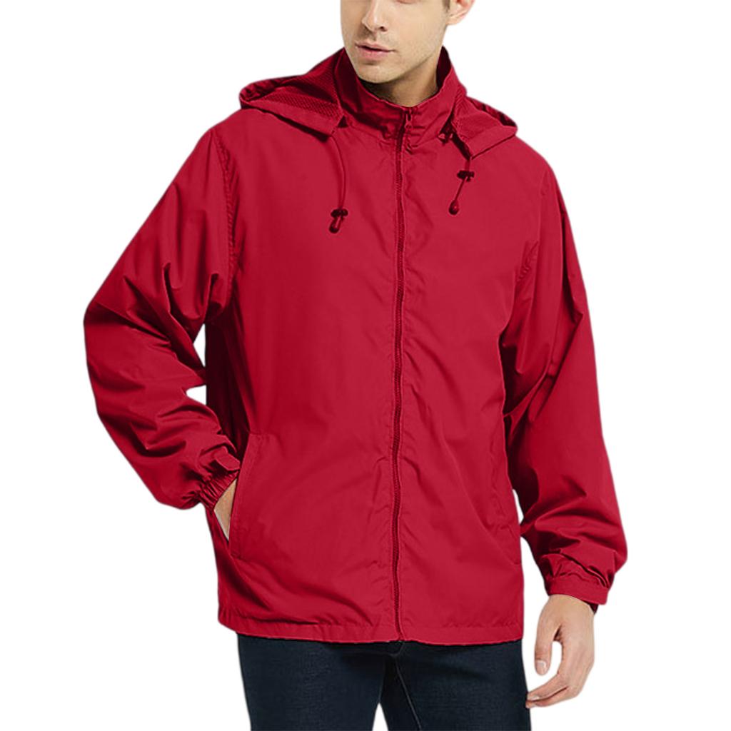 Men's Outdoor Windbreaker Jacket With Hood - Windproof And Waterproof Outerwear