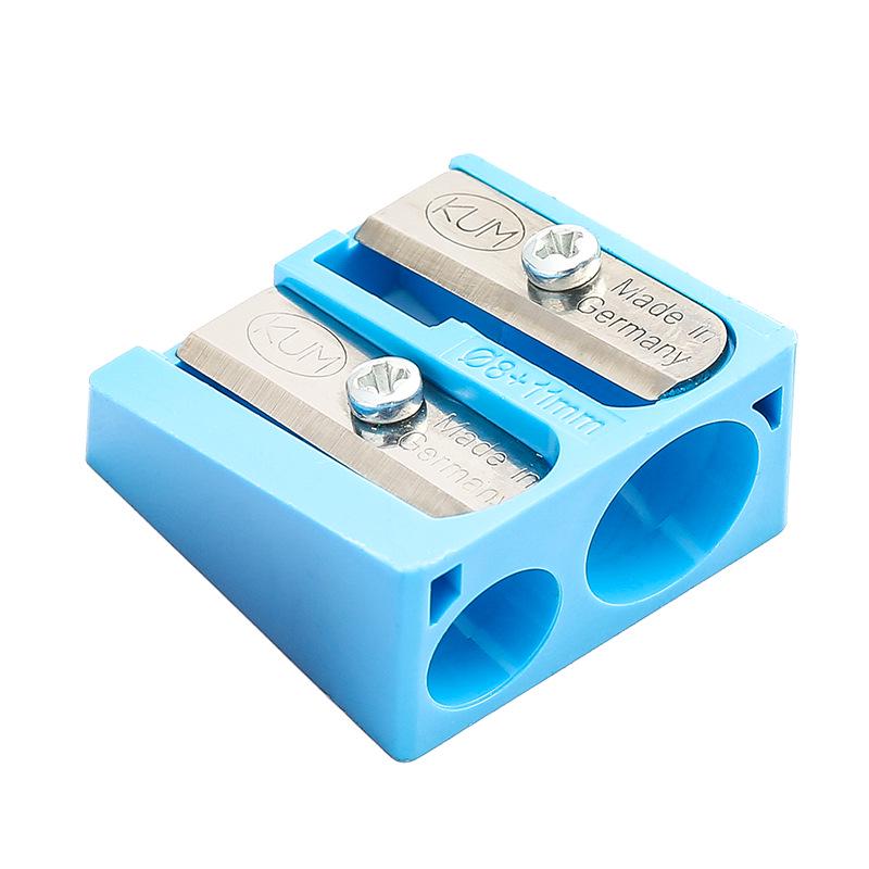KUM 410K Double Hole Pencil Sharpener with High Hardness and Sharpness Blades, 8mm & 11mm, Brand New PS Plastic.