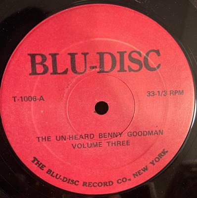 LP Record BENNY GOODMAN - The Unheard Benny Goodman Volume Th LP5006 Blu-Disc US Jazz Used